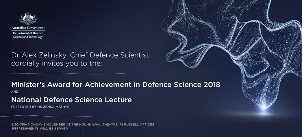 Minister's Award and Defence Science Lecture invitation